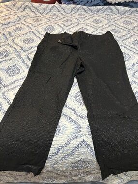 Lane Bryant Black Sparkle Wide-Leg Pants